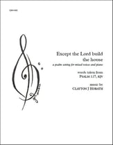 Except the Lord build the house SAB choral sheet music cover